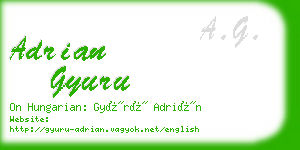 adrian gyuru business card